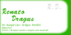 renato dragus business card